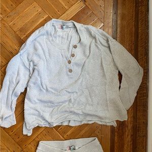 Free People Hailee Sweater Set XS in grey